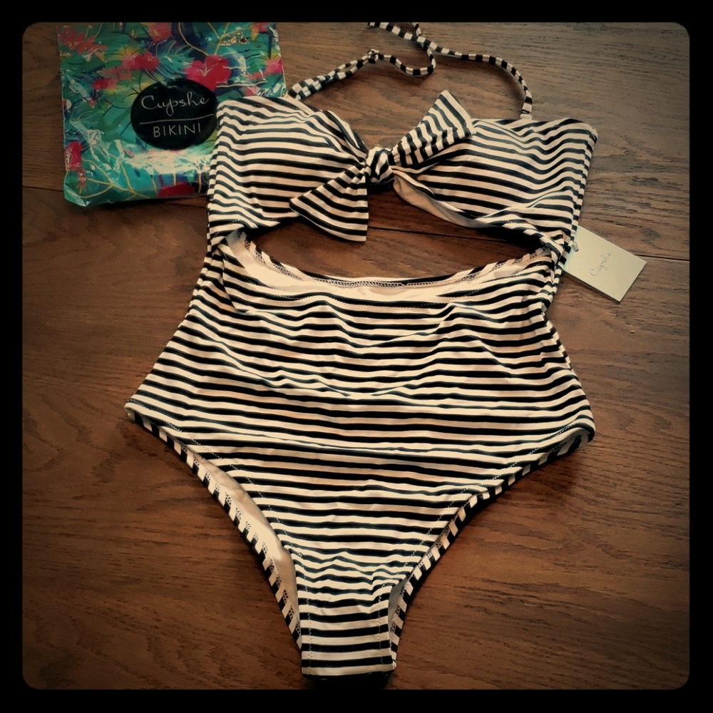 NWT Striped CupShe Swimsuit